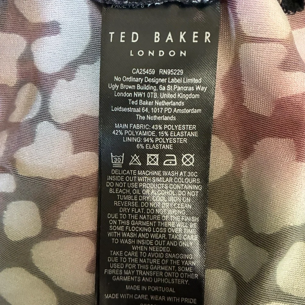 Ted Baker London Ettya Plunge Neck Puff Sleeve Burnout Velvet Top Maximalist